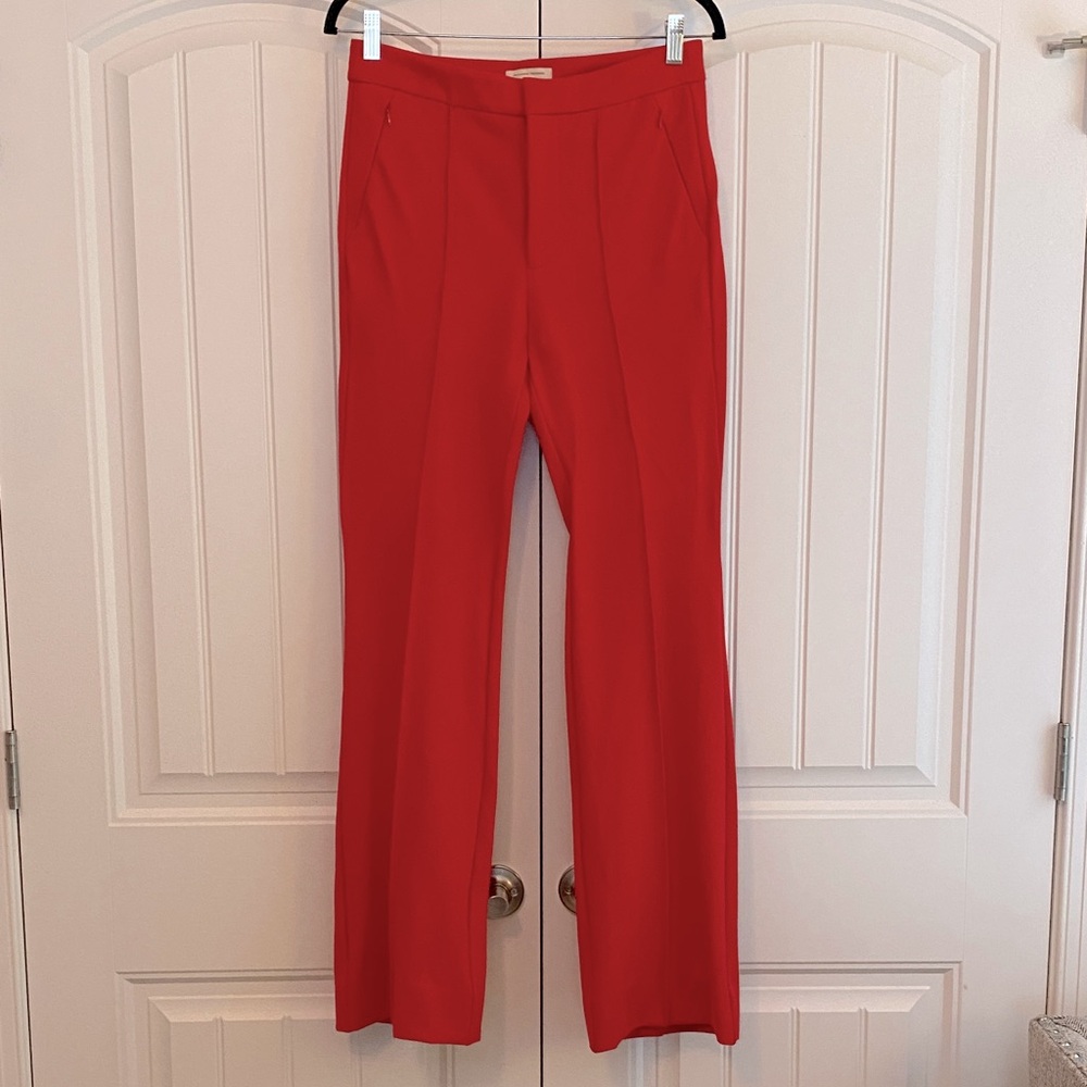 Anthropologie The Essential Trouser Women's Size 4 Tomato Red EUC
